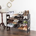 Hastings Home Shoe Rack, Stackable Storage Bench, Closet, Bathroom, Kitchen, Entry Organizer, 4-Tier Space Saver 638750EFB